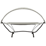 ZNTS Outdoor Lounge Bed with Canopy Cream Steel and Oxford Fabric 317601