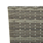ZNTS Garden Bench with Cushions Grey 176 cm Poly Rattan 317183