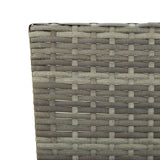 ZNTS Garden Bench with Cushions Grey 176 cm Poly Rattan 317183