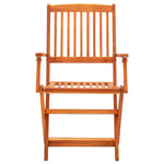 ZNTS Folding Garden Chairs 6 pcs Solid Eucalyptus Wood 3087147