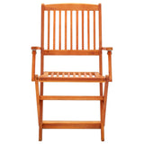 ZNTS Folding Garden Chairs 6 pcs Solid Eucalyptus Wood 3087147