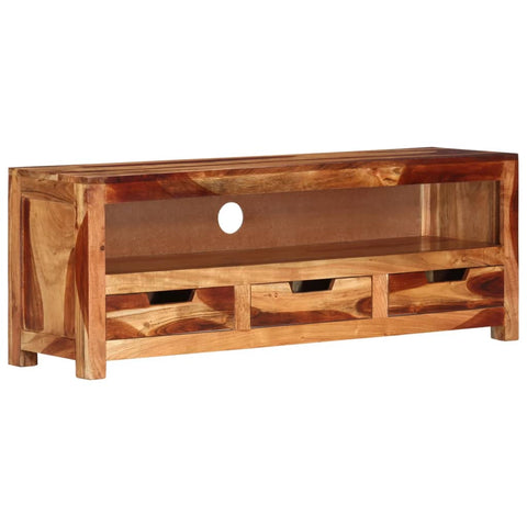 ZNTS TV Cabinet 110x30x40 cm Solid Wood Acacia 339508