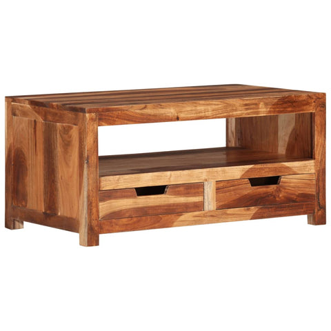 ZNTS Coffee Table 84x49x40 cm Solid Wood Acacia 339509