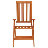 ZNTS Folding Garden Chairs 8 pcs Solid Wood Eucalyptus 3087346