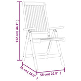 ZNTS Folding Garden Chairs 8 pcs Solid Wood Eucalyptus 3087346