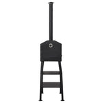 ZNTS Outdoor Pizza Oven Charcoal Fired with 2 Fireclay Stones 318145