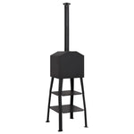 ZNTS Outdoor Pizza Oven Charcoal Fired with 2 Fireclay Stones 318145