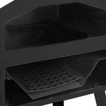 ZNTS Outdoor Pizza Oven Charcoal Fired with 2 Fireclay Stones 318145