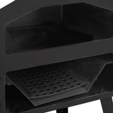 ZNTS Outdoor Pizza Oven Charcoal Fired with 2 Fireclay Stones 318145
