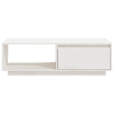 ZNTS Coffee Table White 110x50x33.5 cm Solid Pinewood 809883