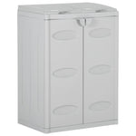 ZNTS Trash Bin with 2 Doors Light Grey 65x45x88 cm PP 151226
