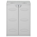 ZNTS Trash Bin with 2 Doors Light Grey 65x45x88 cm PP 151226