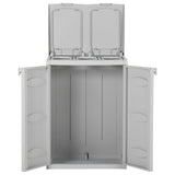 ZNTS Trash Bin with 2 Doors Light Grey 65x45x88 cm PP 151226
