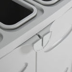ZNTS Trash Bin with 2 Doors Light Grey 65x45x88 cm PP 151226