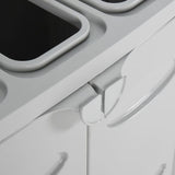 ZNTS Trash Bin with 2 Doors Light Grey 65x45x88 cm PP 151226