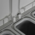 ZNTS Trash Bin with 2 Doors Light Grey 65x45x88 cm PP 151226
