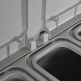 ZNTS Trash Bin with 2 Doors Light Grey 65x45x88 cm PP 151226