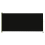 ZNTS Patio Retractable Side Awning 140x300 cm Black 317874
