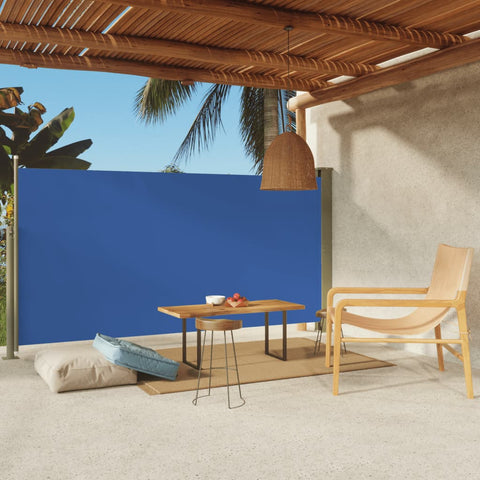 ZNTS Patio Retractable Side Awning 160x300 cm Blue 317882