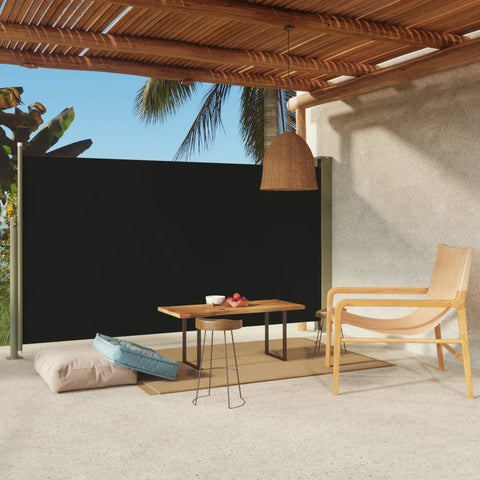 ZNTS Patio Retractable Side Awning 170x300 cm Black 317886