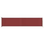 ZNTS Patio Retractable Side Awning 140x600 cm Red 317955