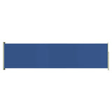 ZNTS Patio Retractable Side Awning 160x600 cm Blue 317960