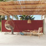 ZNTS Patio Retractable Side Awning 160x600 cm Red 317961