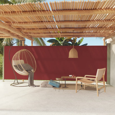ZNTS Patio Retractable Side Awning 180x600 cm Red 317967