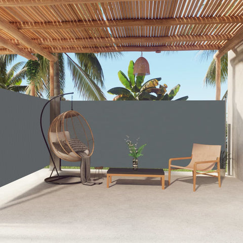 ZNTS Retractable Side Awning Anthracite 160x600 cm 317996