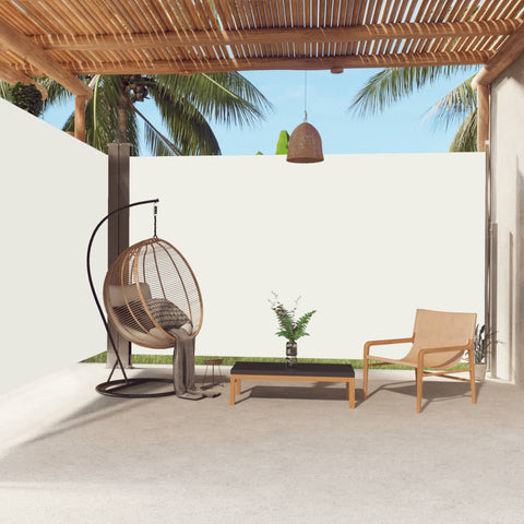 ZNTS Retractable Side Awning Cream 220x600 cm 318013