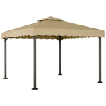 ZNTS Gazebo Taupe 3x3 m Aluminium and Steel 318522