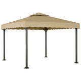ZNTS Gazebo Taupe 3x3 m Aluminium and Steel 318522