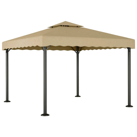 ZNTS Gazebo Taupe 3x3 m Aluminium and Steel 318522