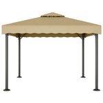 ZNTS Gazebo Taupe 3x3 m Aluminium and Steel 318522