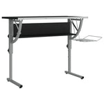 ZNTS Craft Desk Black&Grey 110x53x cm Engineered Wood&Steel 340929