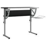 ZNTS Craft Desk Black&Grey 110x53x cm Engineered Wood&Steel 340929