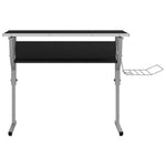 ZNTS Craft Desk Black&Grey 110x53x cm Engineered Wood&Steel 340929