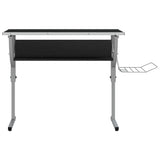 ZNTS Craft Desk Black&Grey 110x53x cm Engineered Wood&Steel 340929
