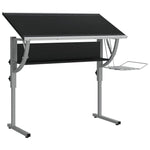 ZNTS Craft Desk Black&Grey 110x53x cm Engineered Wood&Steel 340929