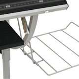 ZNTS Craft Desk Black&Grey 110x53x cm Engineered Wood&Steel 340929
