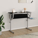 ZNTS Craft Desk Black&Grey 110x53x cm Engineered Wood&Steel 340929