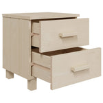 ZNTS Bedside Cabinet HAMAR Honey Brown 40x35x44.5cm Solid Pinewood 340404