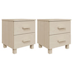 ZNTS Bedside Cabinets HAMAR 2 pcs Honey Brown 40x35x44.5cm Solid Wood 340408