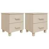 ZNTS Bedside Cabinets HAMAR 2 pcs Honey Brown 40x35x44.5cm Solid Wood 340408