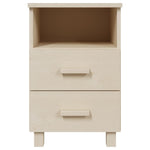 ZNTS Bedside Cabinets HAMAR 2 pcs Honey Brown 40x35x62 cm Solid Wood 340416