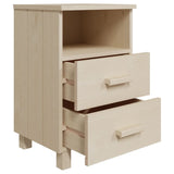 ZNTS Bedside Cabinets HAMAR 2 pcs Honey Brown 40x35x62 cm Solid Wood 340416