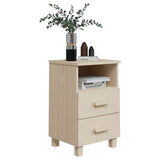 ZNTS Bedside Cabinets HAMAR 2 pcs Honey Brown 40x35x62 cm Solid Wood 340416