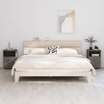 ZNTS Bedside Cabinets HAMAR 2 pcs Light Grey 40x35x62 cm Solid Wood 340419