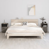 ZNTS Bedside Cabinets HAMAR 2 pcs Light Grey 40x35x62 cm Solid Wood 340419