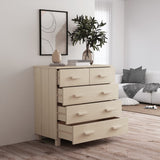 ZNTS Sideboard HAMAR Honey Brown 79x40x80 cm Solid Wood Pine 340420